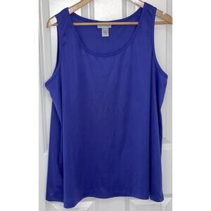 Maggie Barnes FOR CATHERINES Women's Size 2X (22/25W)‎ Purple Tank Top